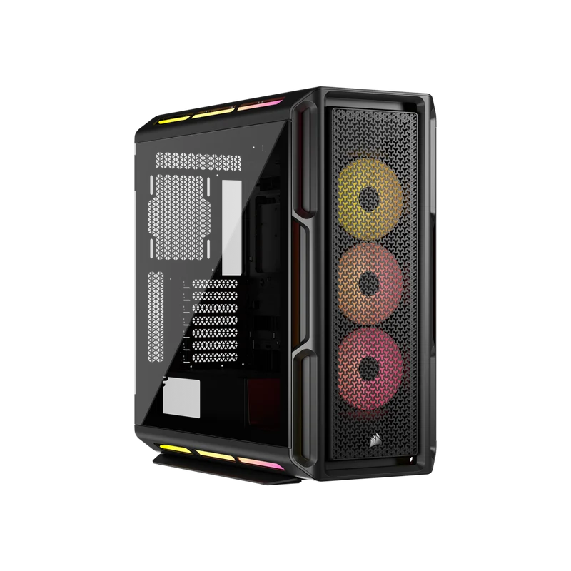 حافظة كمبيوتر كورسير iCUE LINK 5000T LX RGB تاور متوسط، باللون الأسود