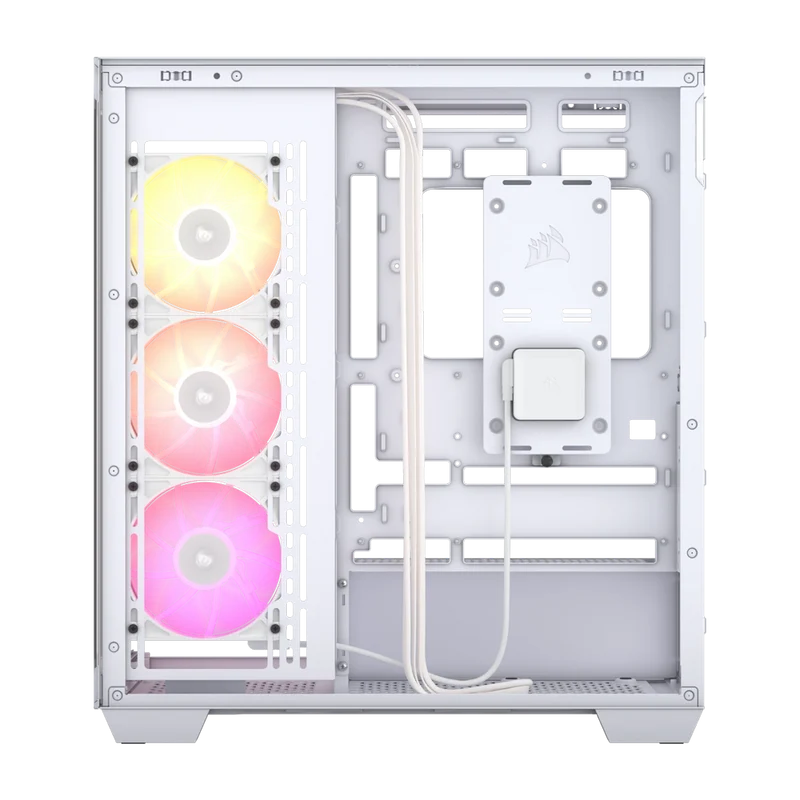 حافظة كورسير آي كيو لينك 3500X RGB، تاور متوسط، باللون الأبيض