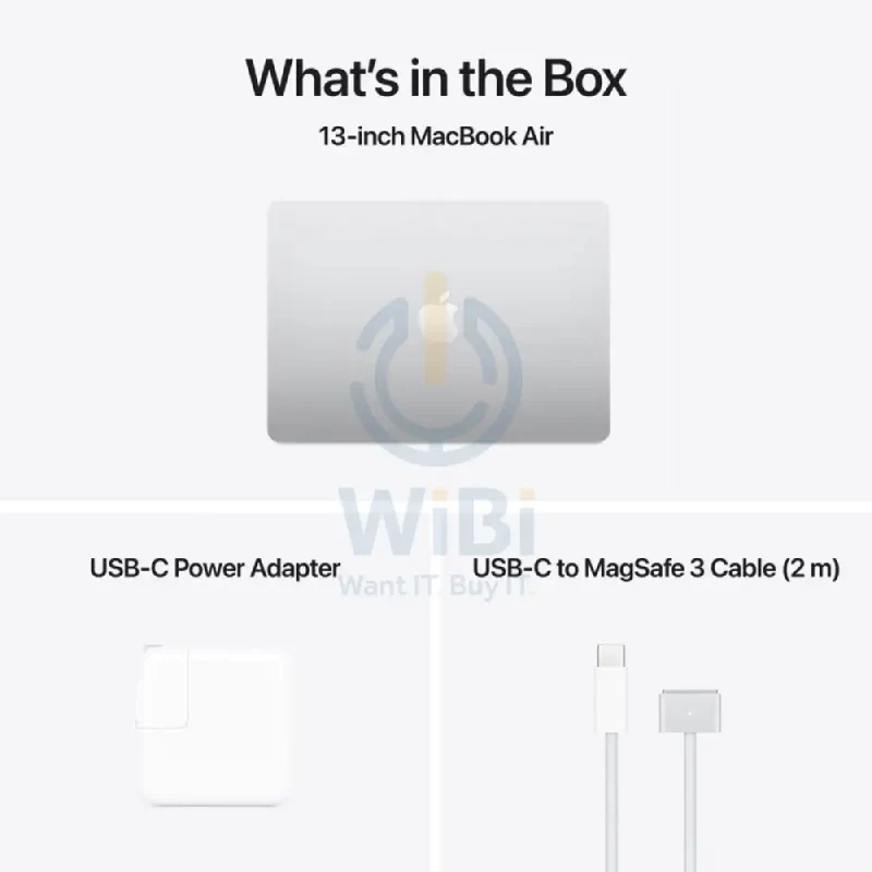 Apple MacBook Air - 13.6" / M4 / 10-Core CPU / 8-Core GPU / 16-Core Neural Engine / 16GB RAM / 256GB SSD / Arabic/English / Silver / 1YW