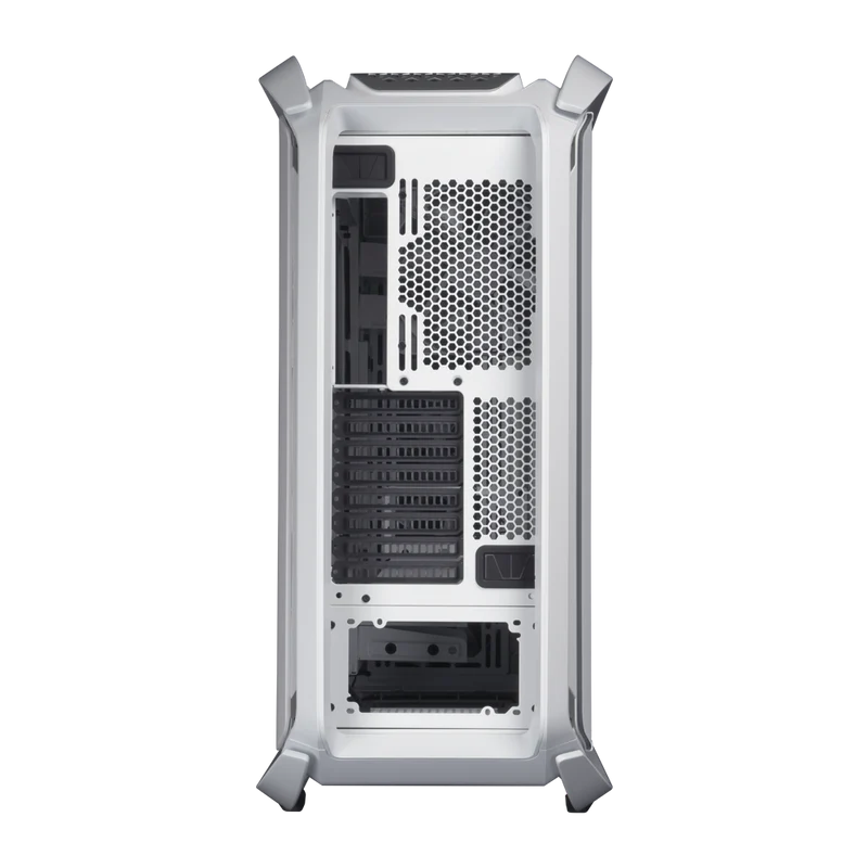 صندوق كمبيوتر كولر ماستر كوزموس C700M بالحجم الكامل ATX - فضي وأبيض