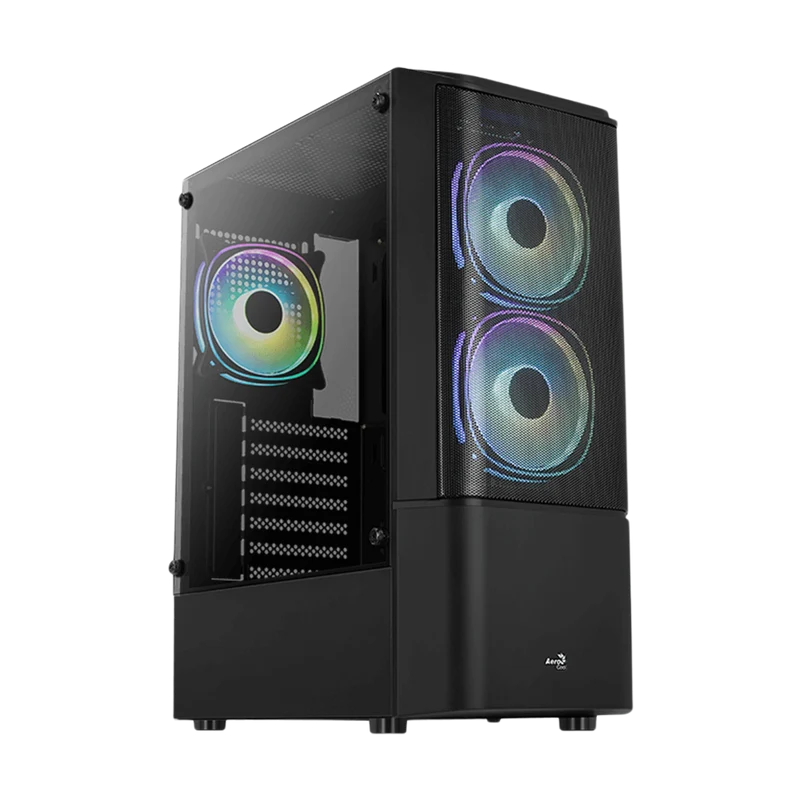 حافظة كمبيوتر إيروكول كوانتوم ميش V3 RGB تاور متوسط، أسود