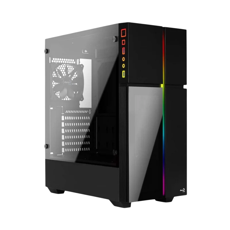 حافظة كمبيوتر إيروكول بلايا G-BK-V3 RGB، تاور متوسط، باللون الأسود