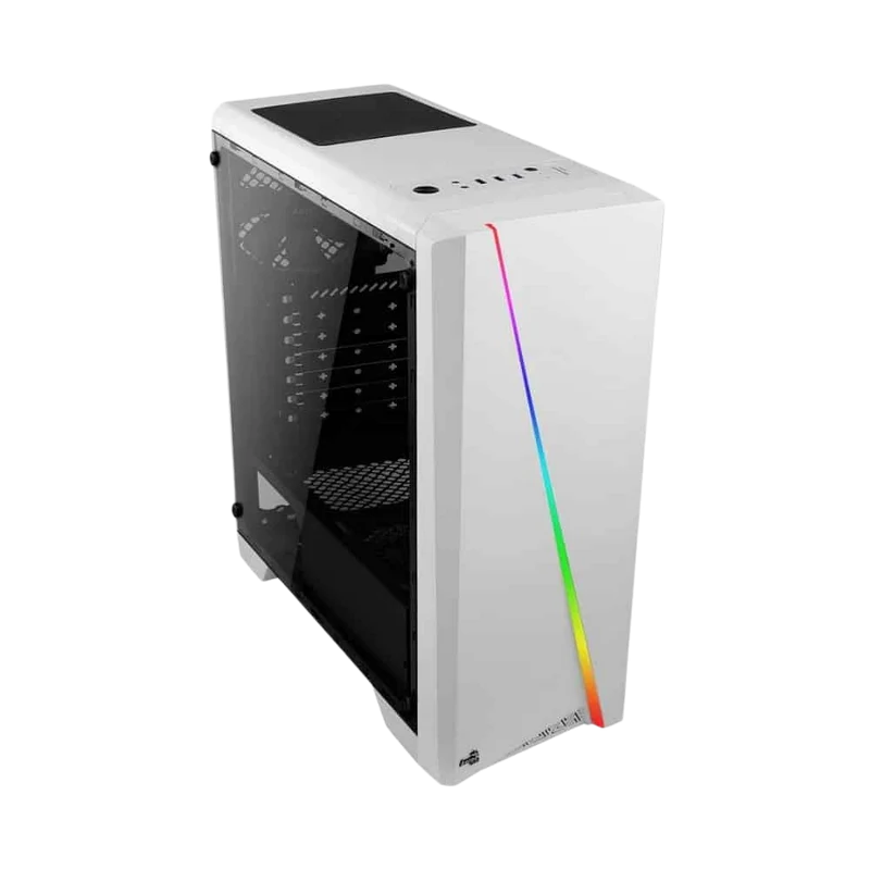 حافظة كمبيوتر إيروكول سايلون RGB ميد تاور - أبيض