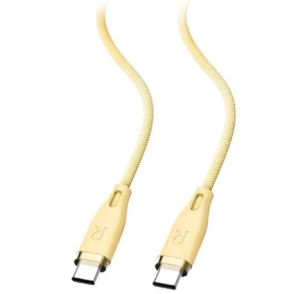 كابل USB-C راف باور RP-CB1037 - 60 واط / طول 1.2 متر / 3 أمبير / أصفر