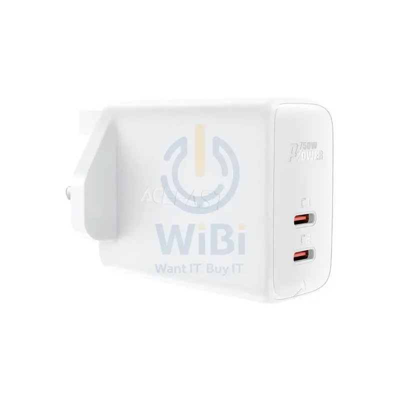 ACEFAST Fast Wall Charger A32 PD50W GaN (USB-C+USB-C) dual port charger (UK) - White