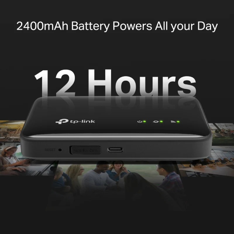 راوتر تي بي لينك M7005 موبايل واي فاي 4G LTE - 2.4 جيجاهرتز / أسود