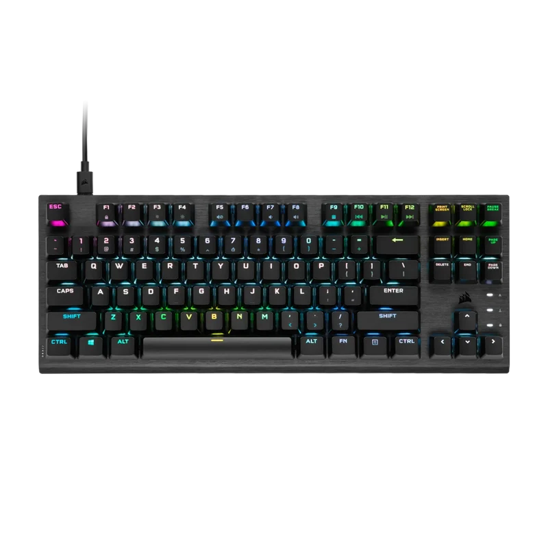 لوحة مفاتيح ألعاب ميكانيكية سلكية كورسير K60 برو RGB، باللون الأسود