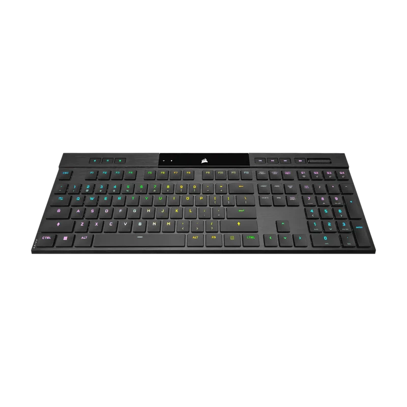 لوحة مفاتيح ألعاب كورسير K100 إير RGB ميكانيكية لاسلكية فائقة النحافة، باللون الأسود