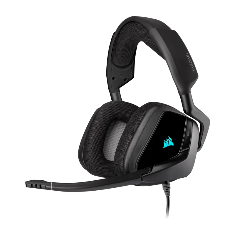 سماعة رأس ألعاب كورسير فويد RGB إيليت بريميوم، يو إس بي، بلون كربوني (EU)