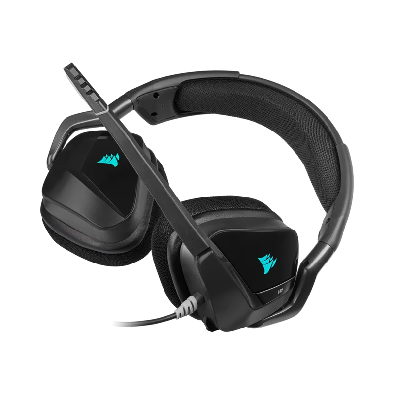 سماعة رأس ألعاب كورسير فويد RGB إيليت بريميوم، يو إس بي، بلون كربوني (EU)