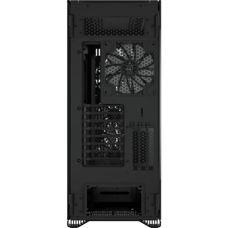 حافظة كورسير آي كيو 7000X RGB من الزجاج المقوى، تاور كامل ATX، باللون الأسود