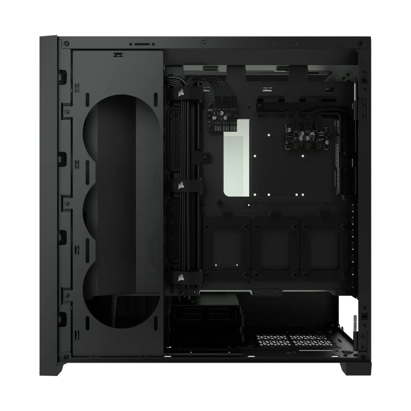 حافظة كمبيوتر كورسير آي كيو 5000X RGB تاور متوسط، باللون الأسود