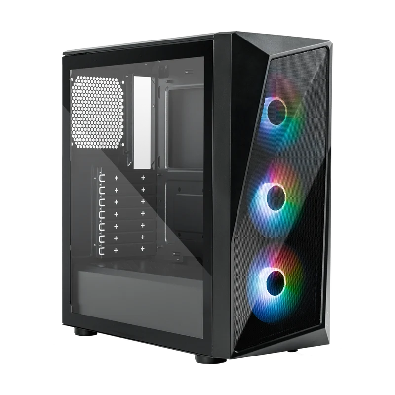 حافظة كمبيوتر كولر ماستر CMP 520 ARGB ميد تاور، أسود