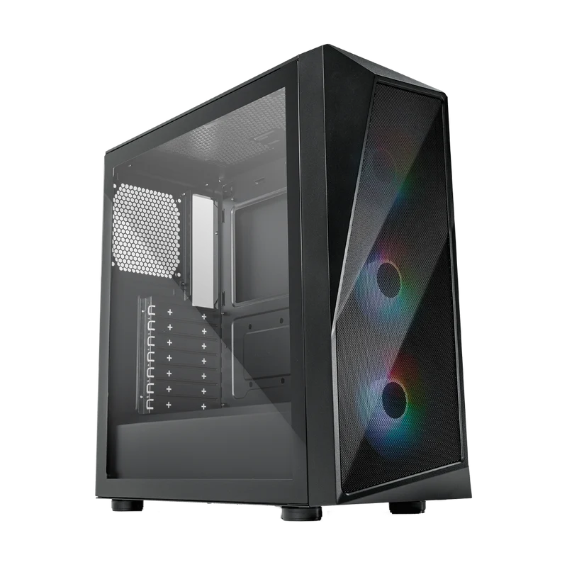 حافظة كمبيوتر كولر ماستر CMP 520 ARGB ميد تاور، أسود