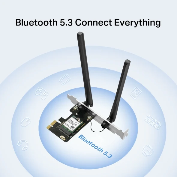 محول ميركوسيس MA80XE، AX3000، واي فاي 6، بلوتوث 5.3، PCIe
