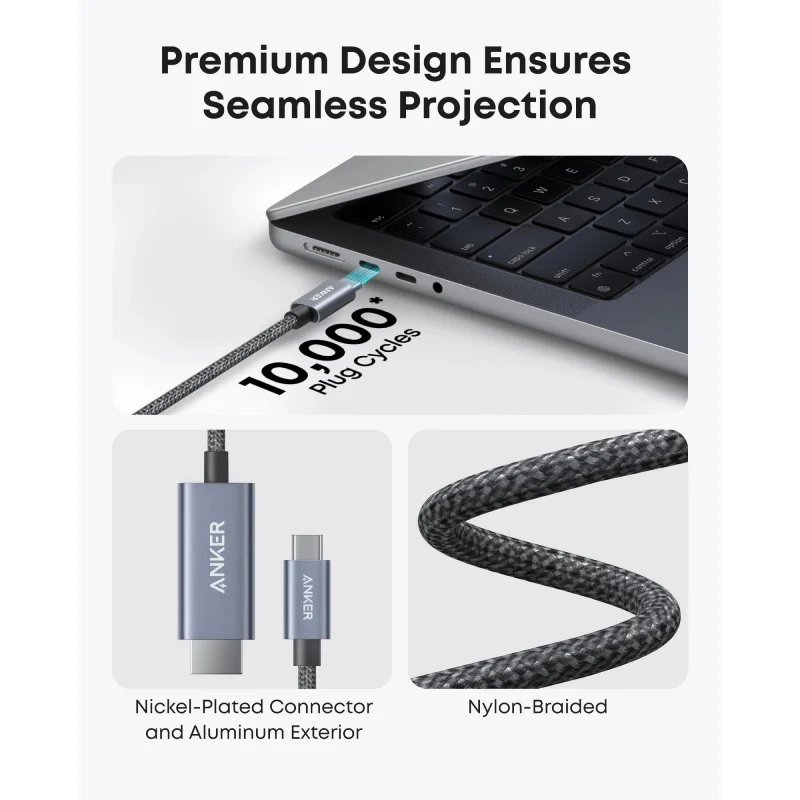 Anker Nano USB-C to HDMI Cable - 4K / 1.8 Meter