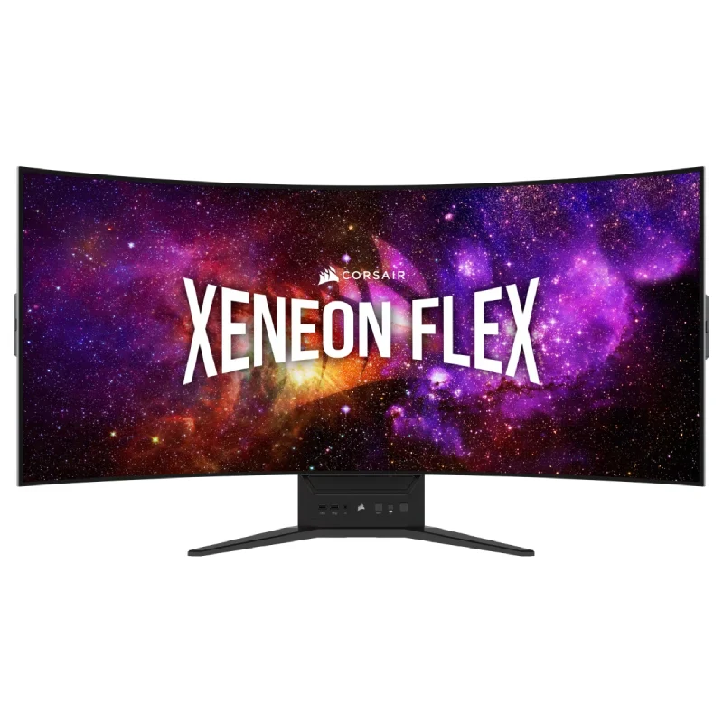 شاشة ألعاب كورسير زينيون فليكس القابلة للانحناء، حجم 45 بوصة OLED / زمن استجابة 0.03 مللي ثانية / تردد 240 هرتز / إتش دي إم آي 2.1 / ديسبلاي بورت 1.4 / يو إس بي سي