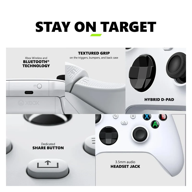 Microsoft Xbox Wireless Controller For Xbox Series X|S Xbox One, Windows & Android - Robot White