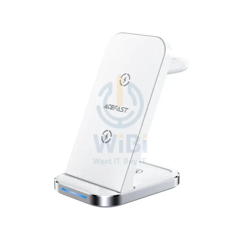 ACEFAST E15 desktop 3-in-1 wireless charging stand - White
