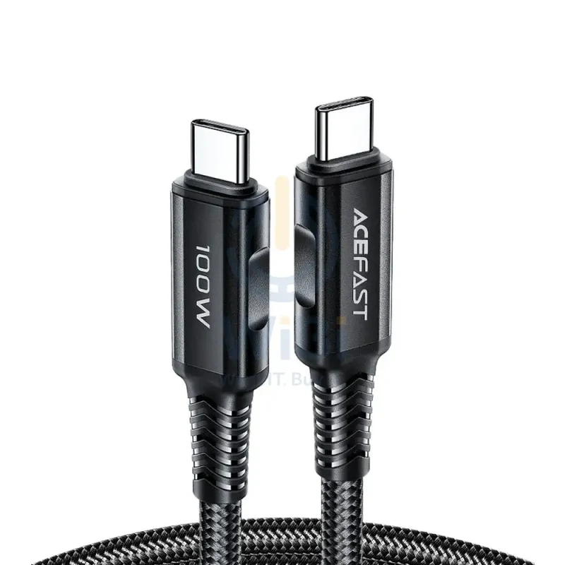 ACEFAST C4-03 USB-C to USB-C 100W aluminum alloy charging data cable - Black