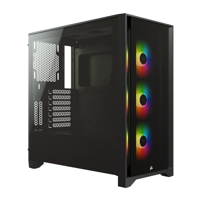حافظة كورساير iCUE 4000X RGB ميد تاور، أسود