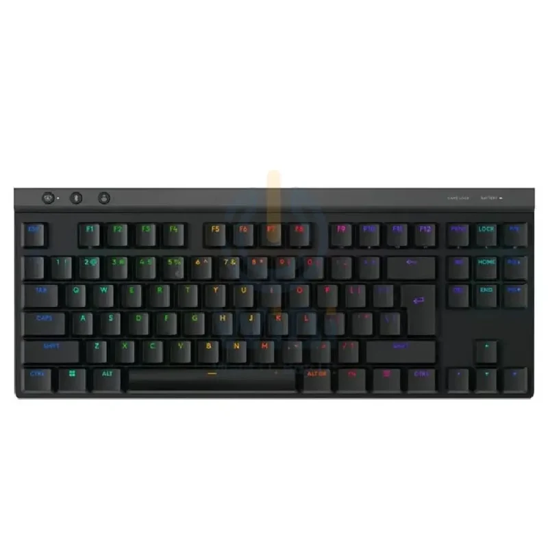 لوحة مفاتيح ألعاب ميكانيكية لوجيتك G515 لايت سبيد بدون لوحة أرقام - لاسلكية / إضاءة RGB / مفاتيح لمسية / عربي وإنجليزي / أسود