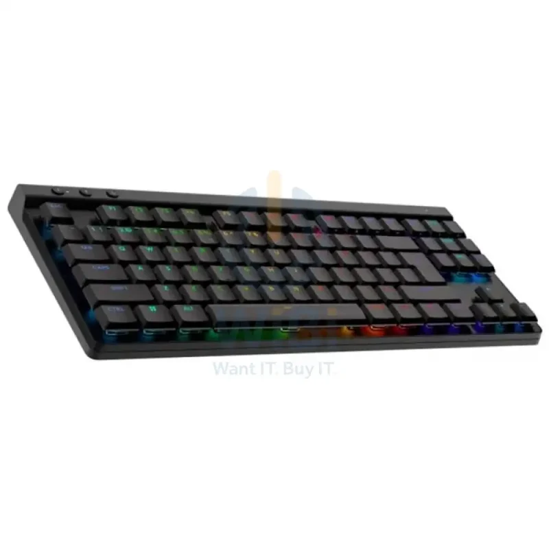 لوحة مفاتيح ألعاب ميكانيكية لوجيتك G515 لايت سبيد بدون لوحة أرقام - لاسلكية / إضاءة RGB / مفاتيح لمسية / عربي وإنجليزي / أسود