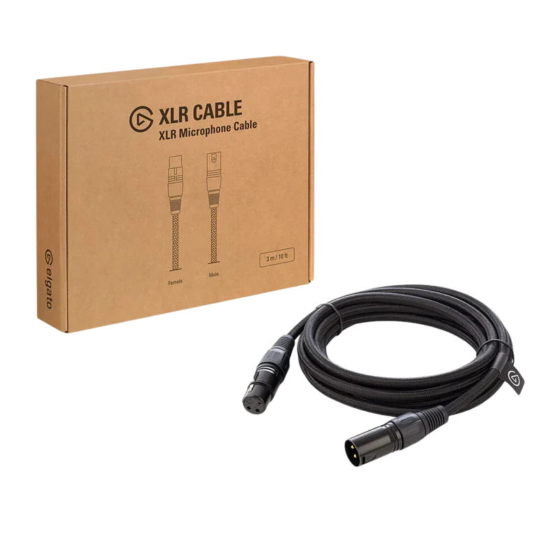 كابل ميكروفون إيلاغو XLR، باللون الأسود