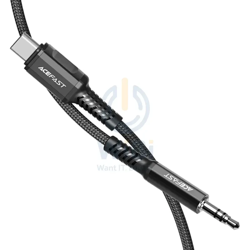 ACEFAST C1-08 USB-C to 3.5mm aluminum alloy audio cable - Black