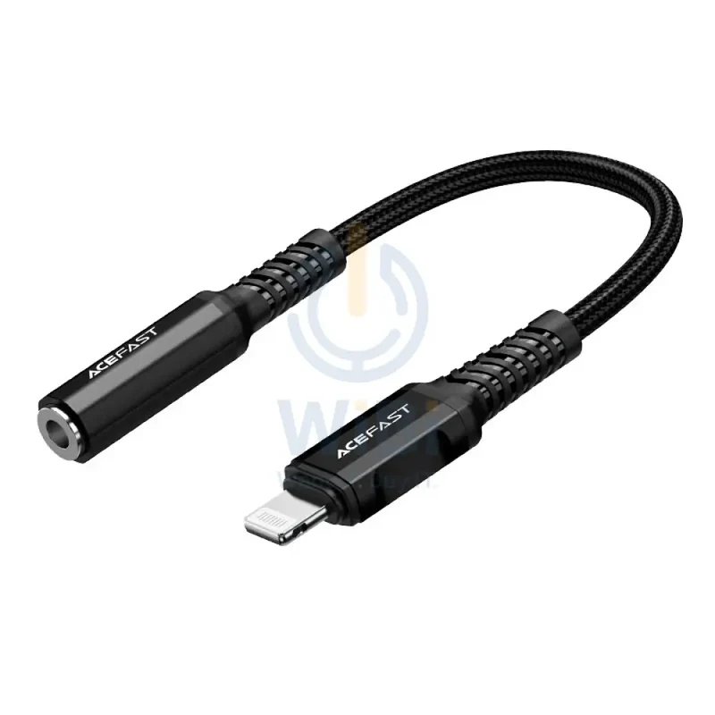 ACEFAST C1-05 Lightning to 3.5mm aluminum alloy headphones adapter cable - Black