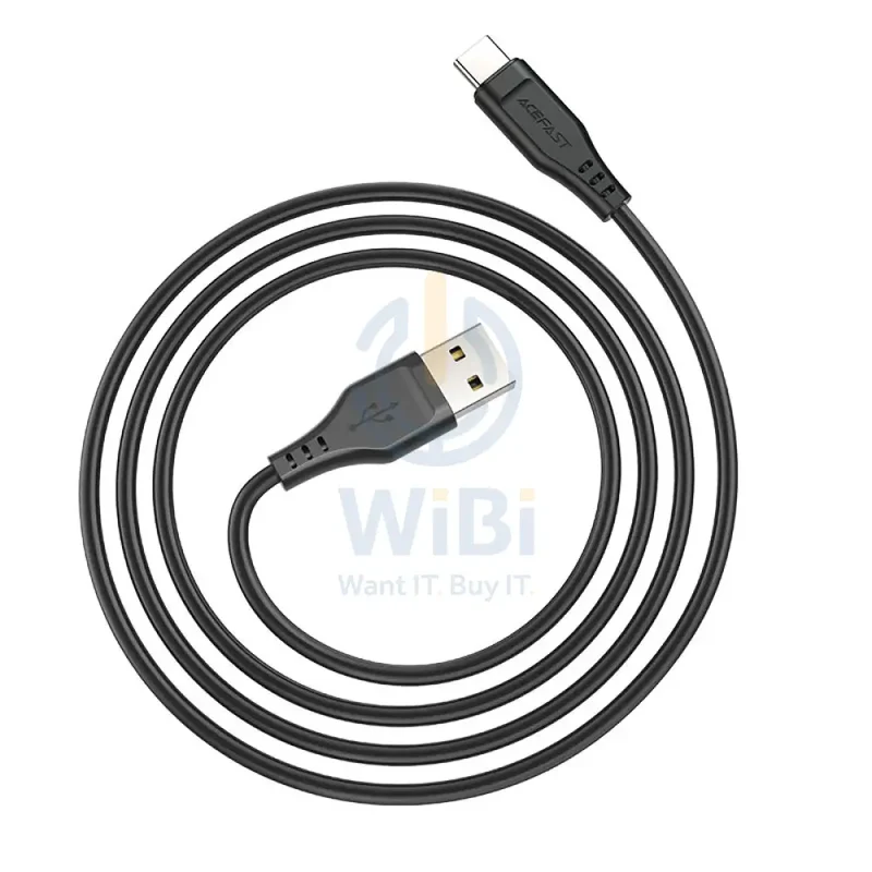 ACEFAST C3-04 USB-A to USB-C TPE charging data cable - Black