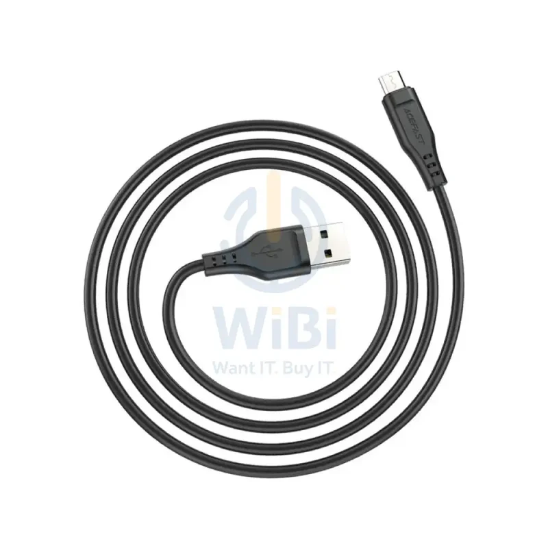 ACEFAST C3-09 USB-A to Micro-USB TPE charging data cable - Black