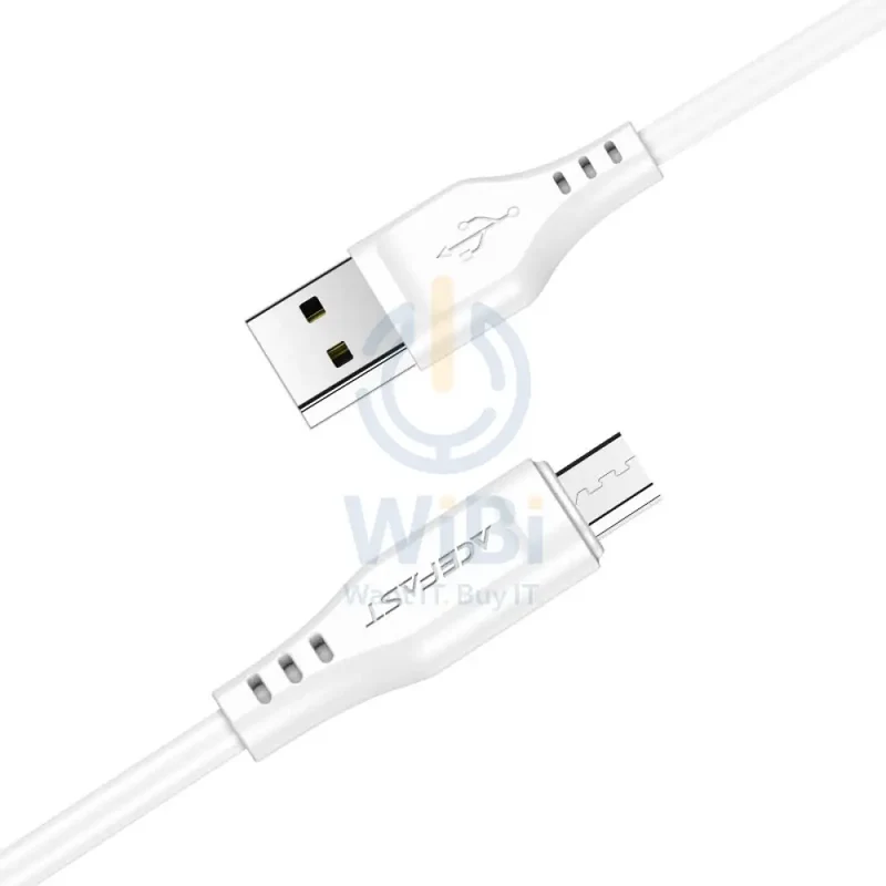 ACEFAST C3-09 USB-A to Micro-USB TPE charging data cable - White