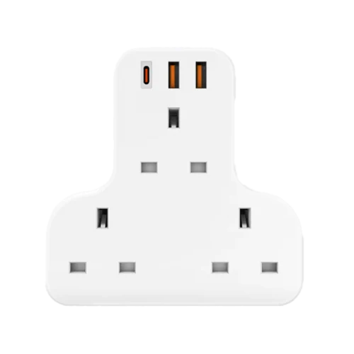 Bazic GoPort Trio Multi Port Wall Charger - USB-C / USB-A / White