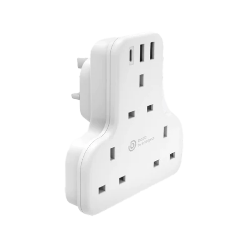 Bazic GoPort Trio Multi Port Wall Charger - USB-C / USB-A / White