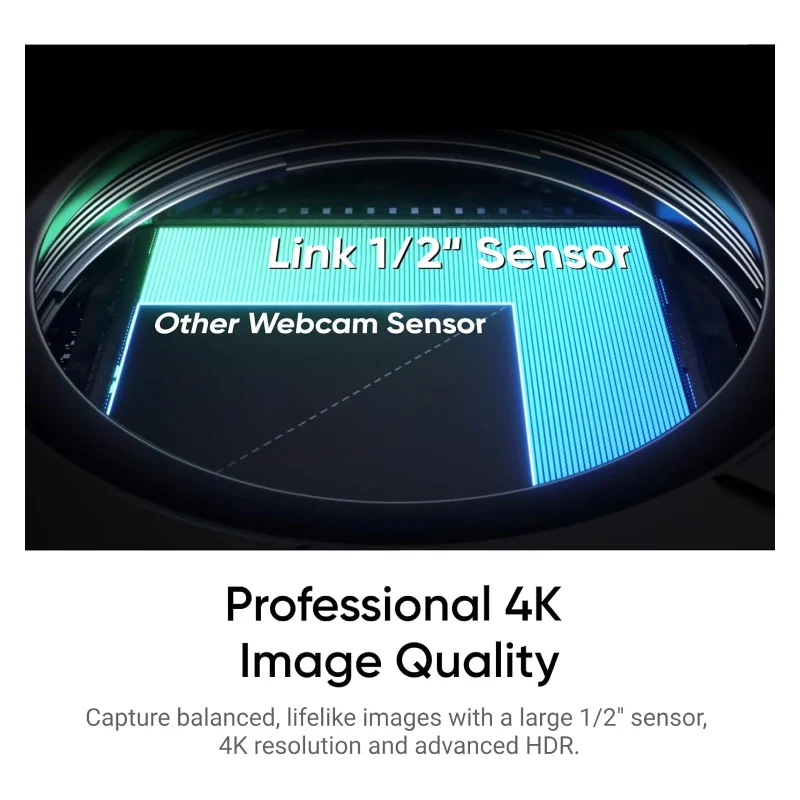 كاميرا ويب إنستا360 لينك 2C - ‏4K / USB / أسود جرافيتي