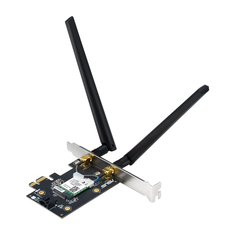 محول PCI-E للواي فاي 7 أسوس PCE-BE6500 مع هوائيين خارجيين