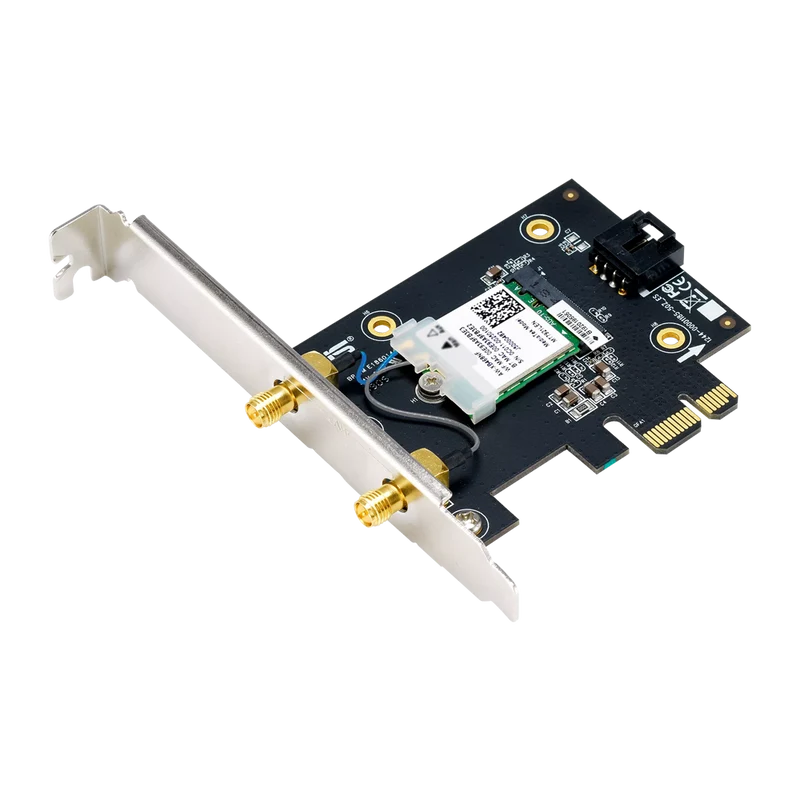 محول PCI-E للواي فاي 7 أسوس PCE-BE6500 مع هوائيين خارجيين