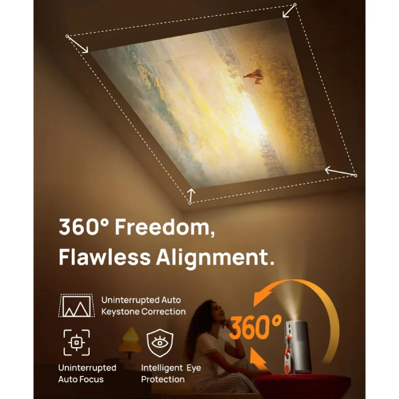 جهاز عرض محمول إكس جيمي موغو 4 ماتش، إصدار Night Collection، سطوع 450 لومن ISO / HDMI / USB / واي فاي / بلوتوث / جوجل تي في