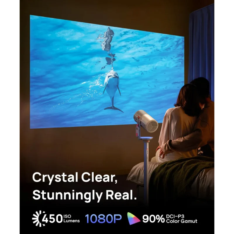 جهاز عرض محمول إكس جيمي موغو 4 ماتش، إصدار Night Collection، سطوع 450 لومن ISO / HDMI / USB / واي فاي / بلوتوث / جوجل تي في