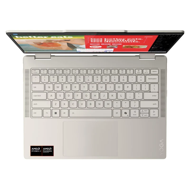 Lenovo Yoga 7 2-in-1 Gen 10 Copilot+ PC - 14.0" WUXGA Touch / AMD Ryzen AI 7 350 / 16GB / 1TB (NVMe M.2 SSD) / AMD Radeon 860M / Win 11 Home / Arb/Eng / 2YW / Lenovo Digital Pen / Seashell - Laptop