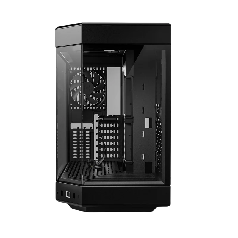 HYTE Y60 Dual Chamber Panoramic Tempered Glass ATX Case With 3 Fans - Black