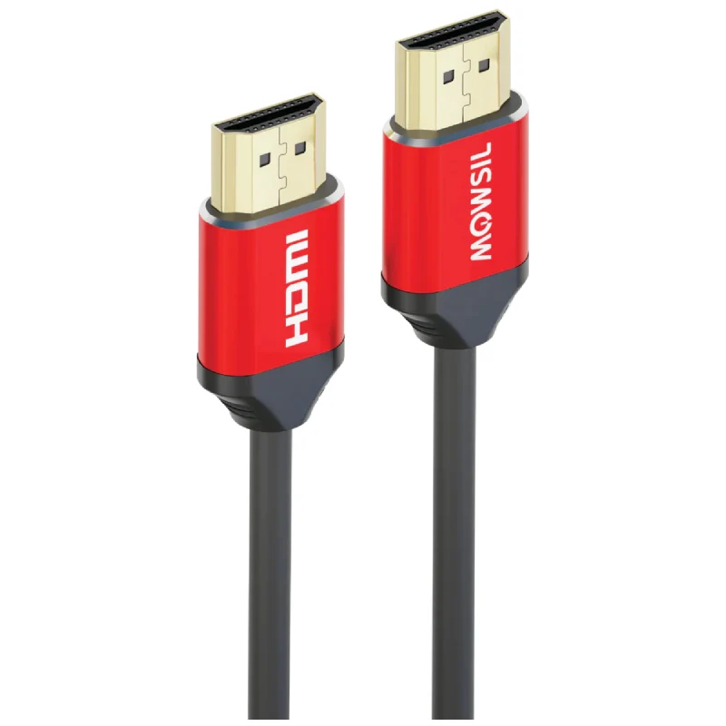 كابل موصيل HDMI 1.4 - 4K / 30 هرتز / 25 متر / أحمر ورمادي