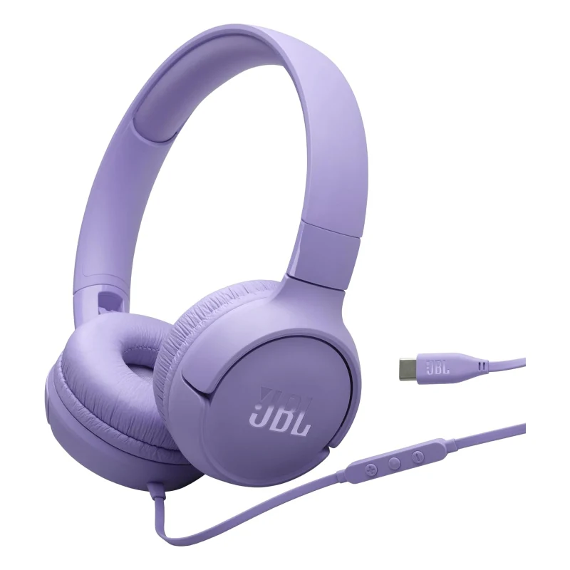 JBL Tune 520C Wired Headphones - On-Ear / USB-C / Purple