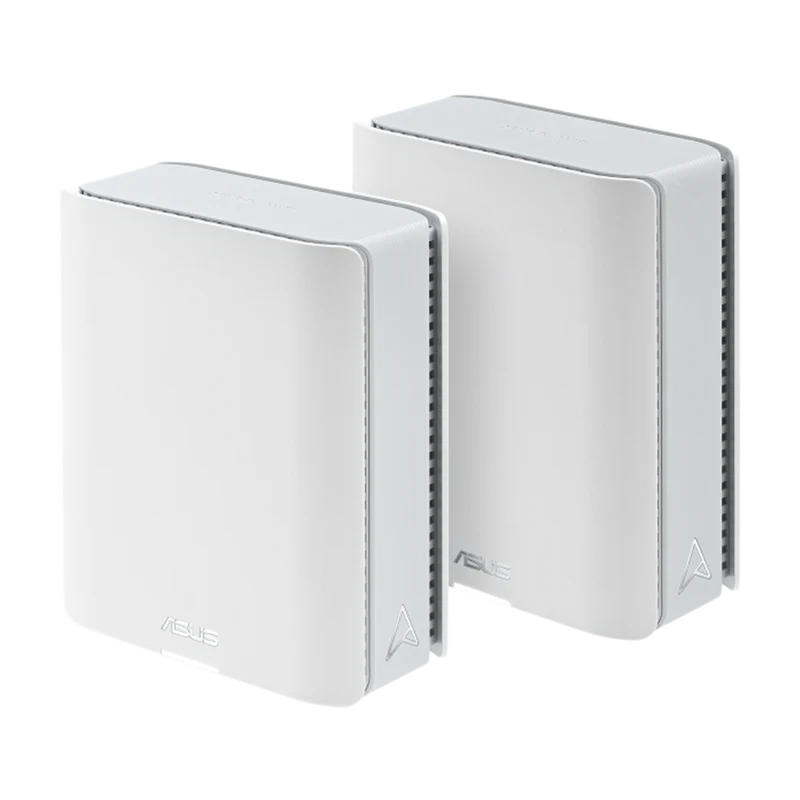 جهاز توجيه شبكي ASUS ZenWiFi BT10، حزمة من قطعتين، ثلاثي النطاق، واي فاي 7، 802.11be، أبيض