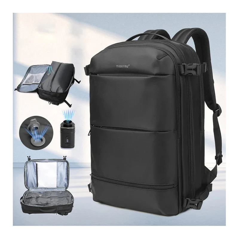 TIGERNU T-B9831 Vacuum Backpack with Pump - Black