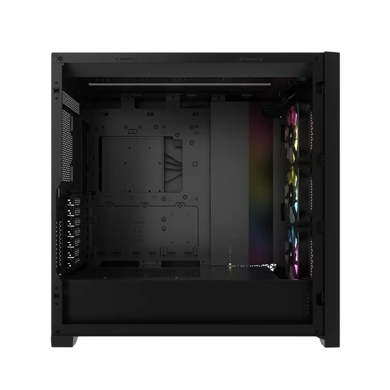 صندوق كمبيوتر كورسير iCUE 5000D RGB إيرفلو متوسط الحجم بزجاج مقوى - أسود