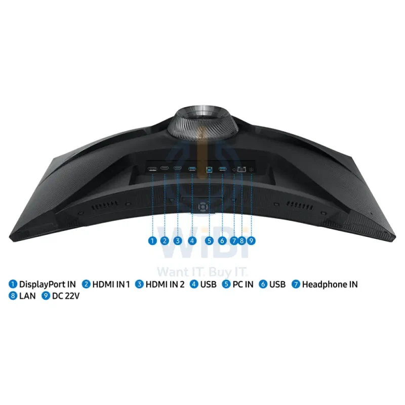 Samsung Odyssey G6 LS32BG650EMXUE Smart Gaming Monitor - 32.0" VA QHD / 1ms / USB / HDMI / DisplayPort / LAN / Wi-Fi / Bluetooth / Black - Monitor