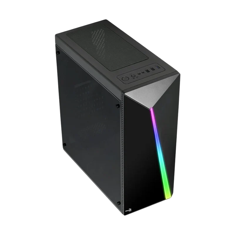 حافظة كمبيوتر إيروكول شارد V2 RGB، تاور متوسط، باللون الأسود