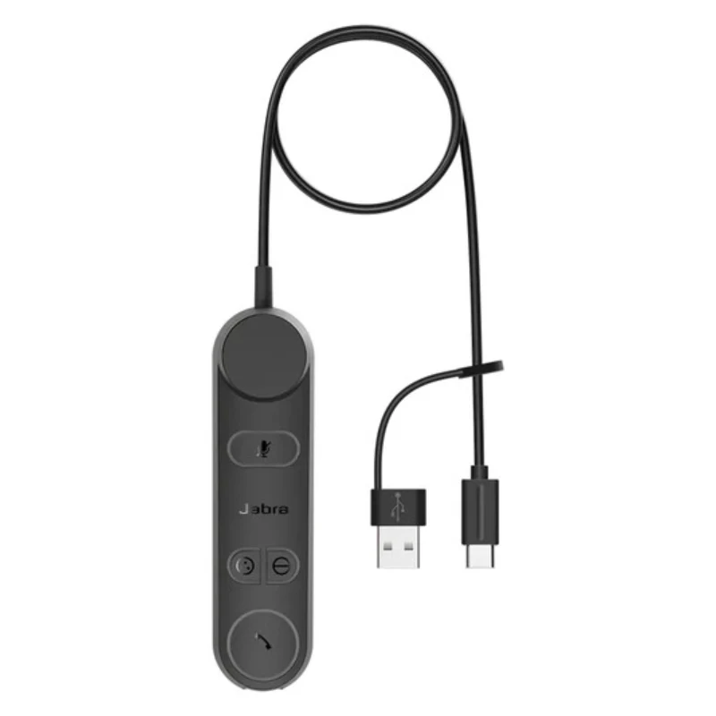 سماعة رأس جابرا إنجيج 50 II USB-C/A UC ستيريو مع لينك إنجيج 50 II، سلكية، 1.6 متر، أسود